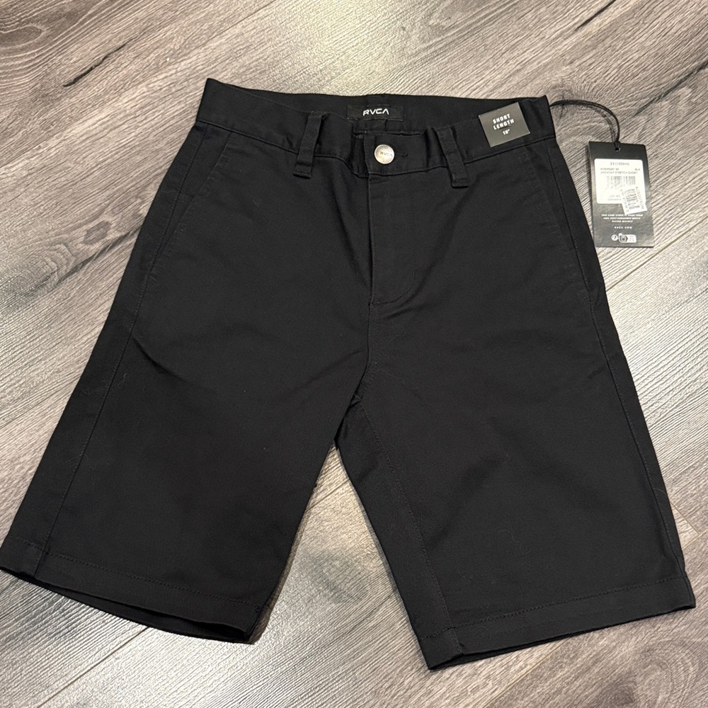 RVCA Kids Boys Weekend Fit Black Casual Shorts Summer Essential